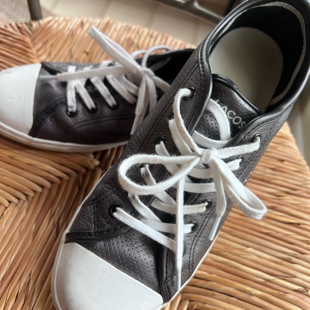 Lacoste Black and White Athletic Shoes - Picture 2 of 9